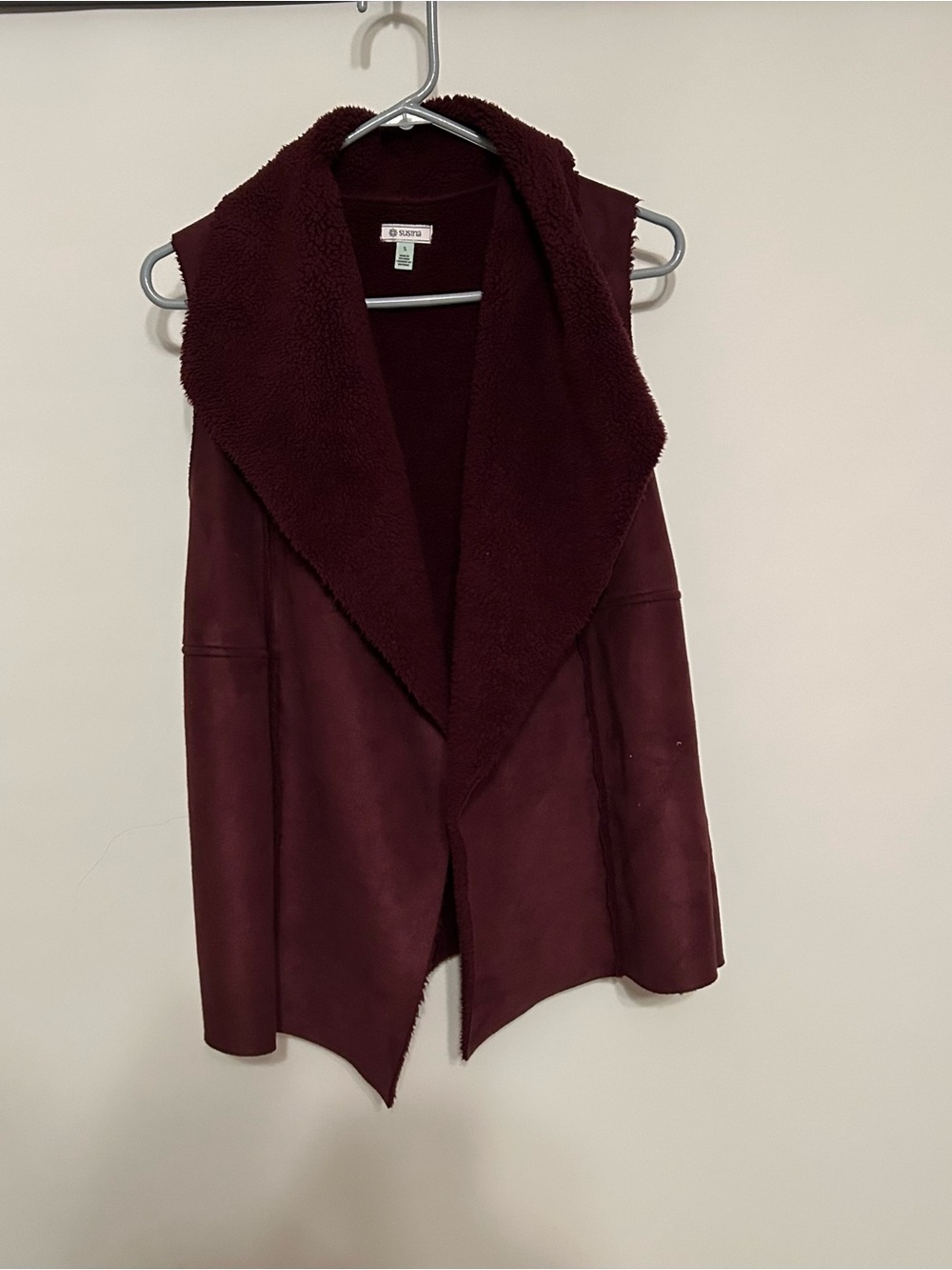 Susina Burgundy Sherpa Jacket